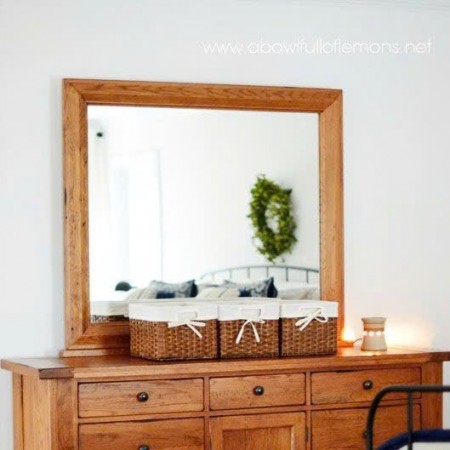Solid Oak : Khung Gương Gỗ Sồi 90 x 90cm